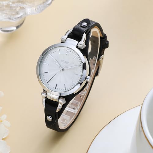 BUREI Women Watches Simple Leather Strap Watch Analog Quartz - Product Imagery