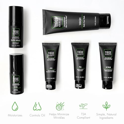 Tiege Hanley Anti-Aging Men's Skin Care Set, 30-Day, 6 Piece Kit - Product Imagery