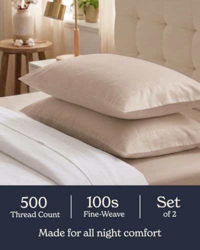 Beckham Hotel Collection Pillowcases Queen Size Set of 2, Cool - Product Imagery