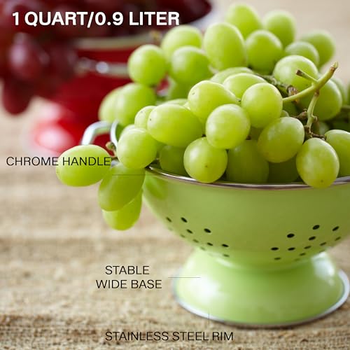 Reston Lloyd, 1 Quart Powder Coated Steel Kitchen Strainer - Product Imagery