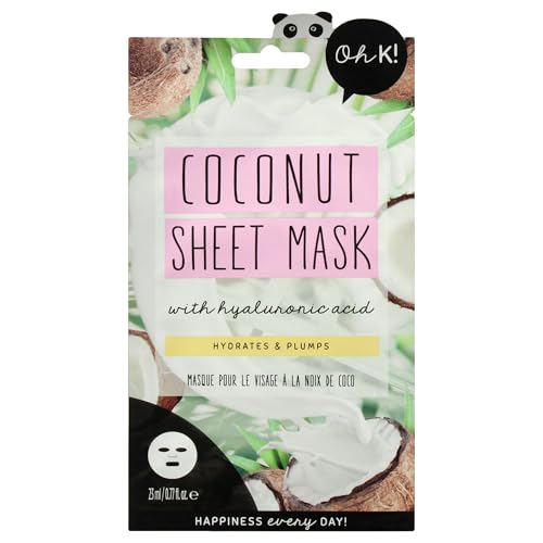 Oh K! Sheet Mask - Coconut - Moisturizing Face Mask - Hydrating - Product Imagery