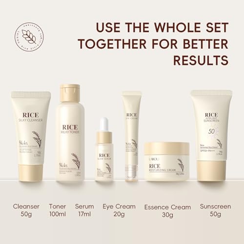 Moisturizing Skin Care Set Korean Skin Care Set with Rice - Product Imagery