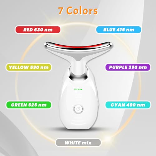 7 Color Face and Neck Massager for Skin Care, Multifunctional - Product Imagery