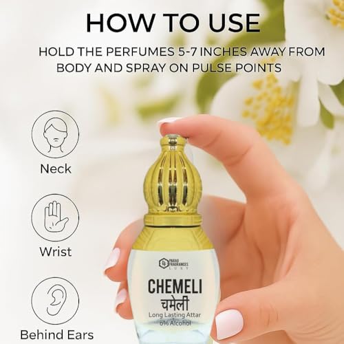 Jasmine Perfume Spray 12Ml Attar And Jaasmine (Chemeli) 8Ml - Product Imagery