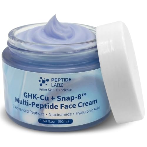 PeptideLabz Copper Tripeptide-1 + SNAP-8 Face Cream, Niacinamide - Product Imagery