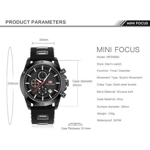 MINI Focus Mens Watch Casual Sports Watches - Product Imagery