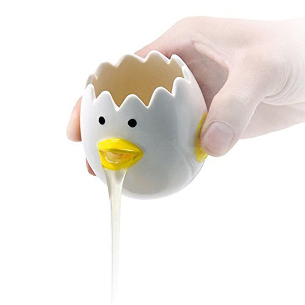 AMZWISH LuoCoCo Cute Egg Separator, Ceramics Vomiting Chicken Egg Yolk - View 1
