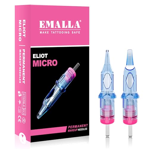 Emalla ELIOT MICRO PMU Tattoo Cartridge Needle 20Pcs Tattoo - Emalla Official Imagery - 1