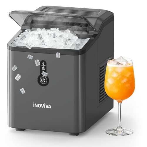 INOVIVA Nugget Ice Maker Countertop – 6 Mins Fast Ice - Product Imagery