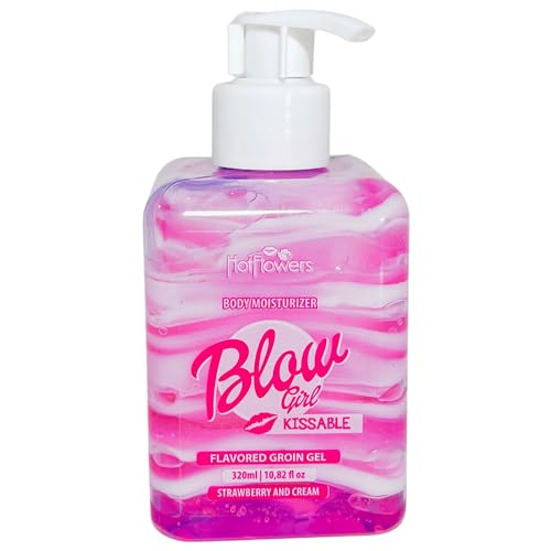 HOT FLOWERS Blow Girl Lickable Body Moisturizer, Strawberry & - Product Imagery
