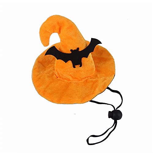 Dog Witch Hat for Halloween - Adjustable Bat Costume for Small - Product Imagery