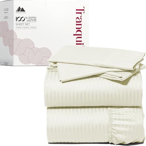 Mayfair Linen 100% Egyptian Cotton Full Size Sheet Set - Luxury - Product Imagery