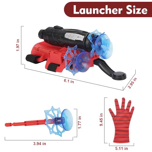 Xohny Spider Web Shooters with Glove for Kids Cosplay Party Favor - Product Imagery