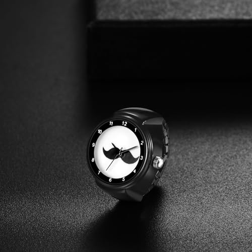 JewelryWe Quartz Casual Finger Watch: Unisex Luxury Stainless - Product Imagery