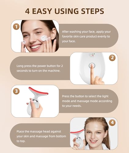 Red Light Therapy for Face and Neck, 7 Color Light Based Face - Product Imagery