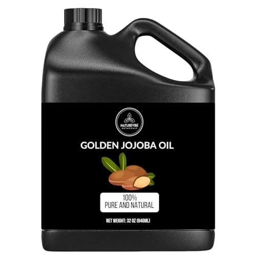 Naturevibe Botanicals Golden Jojoba Oil 32 oz 100 Pure Cold - Naturevibe Botanicals Official Imagery - 1
