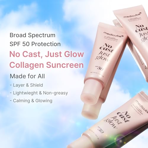 medicube Sunscreen No Cast Just Glow Collagen, SPF 50 - Product Imagery