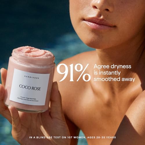 HERBIVORE Coco Rose Body Scrub | Exfoliating, Coconut & Shea, 8 - Product Imagery