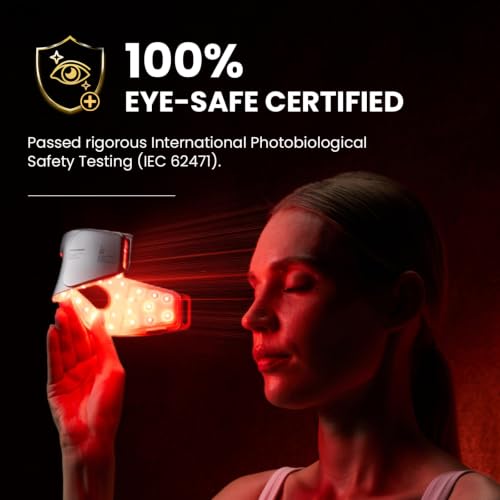 AMIRO Red Light Therapy for Eyes, 4 Wavelengths Led Eye Mask for - Product Imagery