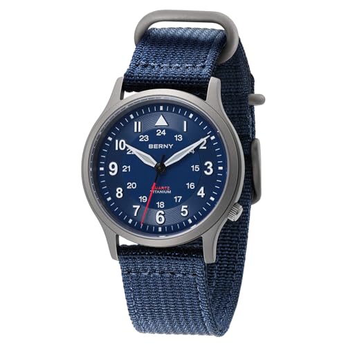 BERNY Titanium Field Watch for Men, Unisex Quartz 5ATM - Product Imagery