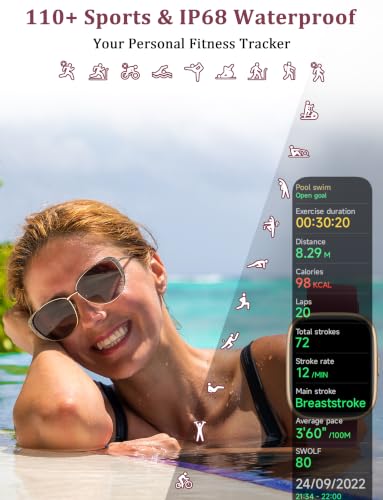 LODIMEKE Smart Watch, Alexa Built-in, Answer/Make Calls 44mm - Product Imagery