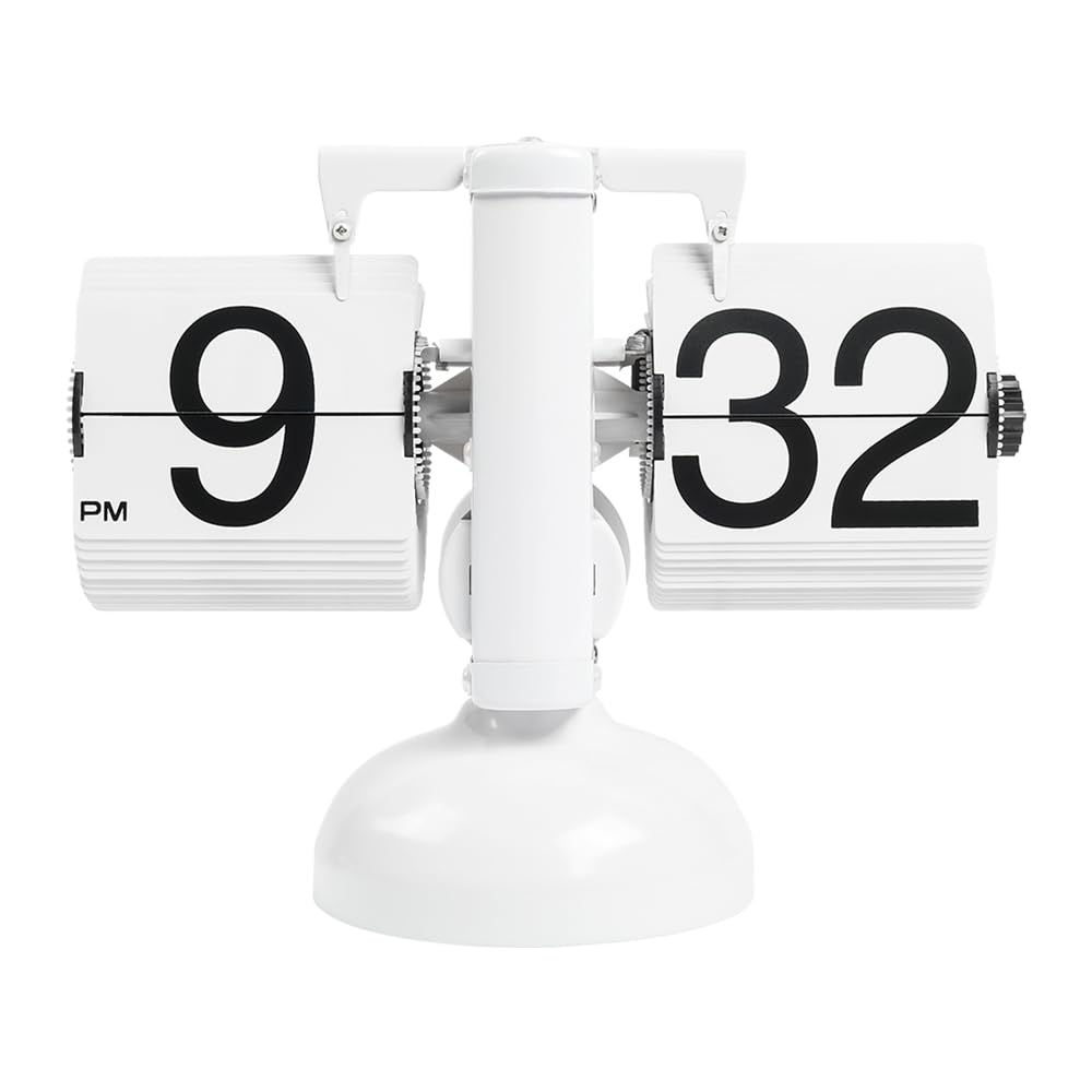 mooas Flip Desk Clock Retro Vintage Design Auto Flip Table - mooas Official Imagery - 8