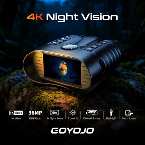 GOYOJO Night Vision Goggles — 4K Night Vision Binoculars - Product Imagery