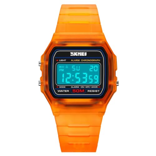 Gosasa Unisex Digital Sports Watch Classic Transparent Color PU - Product Imagery