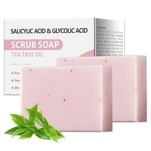 YAFUSIPE Salicylic Acid Scrub Soap, Face Bath Soap Bar with Glycolic Acid Tea - YAFUSIPE Official Product View 1