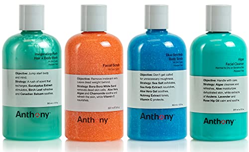 Anthony Algae Facial Cleanser, Facial Scrub, Blue Sea Kelp Body - Product Imagery