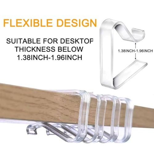 24 Pieces Transparent Clear Tablecloth Clips, Plastic Table - Product Imagery