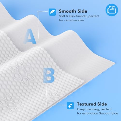 Beauntangly Disposable Face Towel, XL Facial Towelettes Soft - Product Imagery