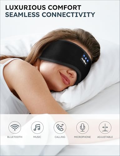 MUSICOZY Bluetooth 5.4 Sleep Headphones Sleeping Eye Mask - Product Imagery