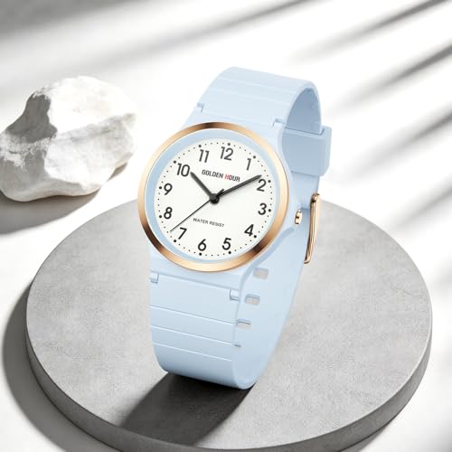 GOLDEN HOUR Minimalist Women's Analog Quartz Watches with Arabic - Product Imagery