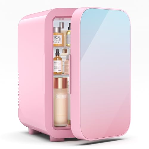 Mini Fridge, 6 Liter/8 Can Skincare Fridgefor Skin Care, - Product Imagery
