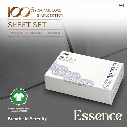 Mayfair Linen 100% Organic Cotton Sheets Queen Size - 4 PC - Product Imagery