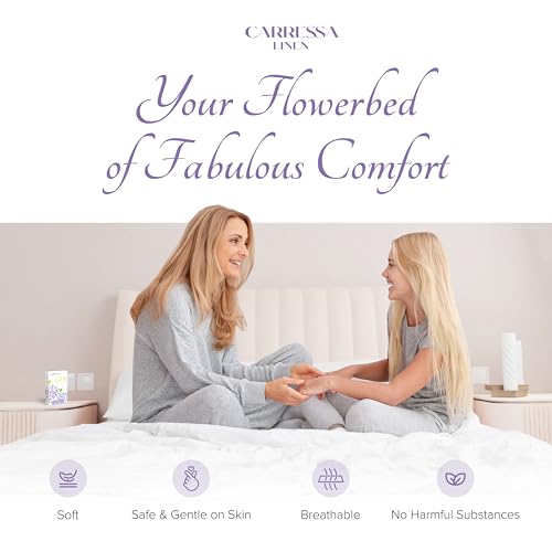 Carressa Linen 6 Piece Bedding Bundle - 600 Series Hydrangeas - Product Imagery