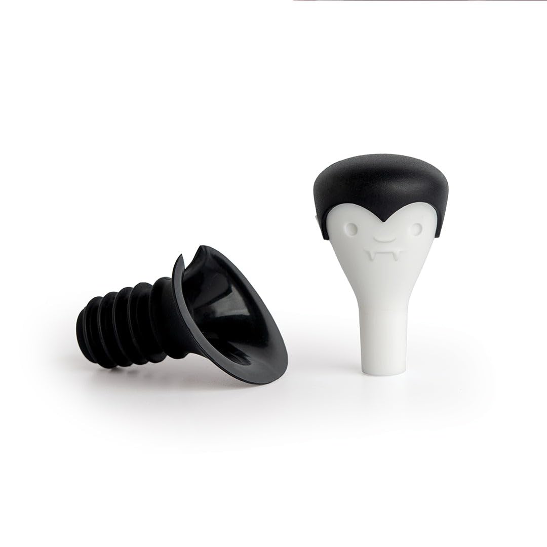 OTOTO 2 in 1 Wine Stopper & Pourer - Wine Cap, Wine Cork - Vampire, Ha - View 4