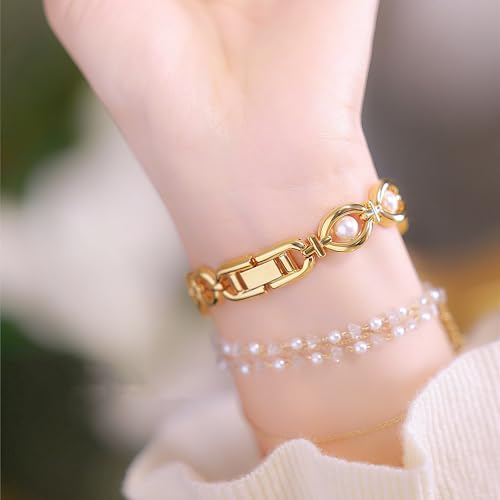 ADSBIAOYE Elegant Pearl Women's Dress Watch Fashion Oval dial - Product Imagery