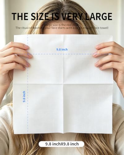 LUXU Face Towels,Ultra‑Soft Facial Towels,Extra Thick Disposable - Product Imagery