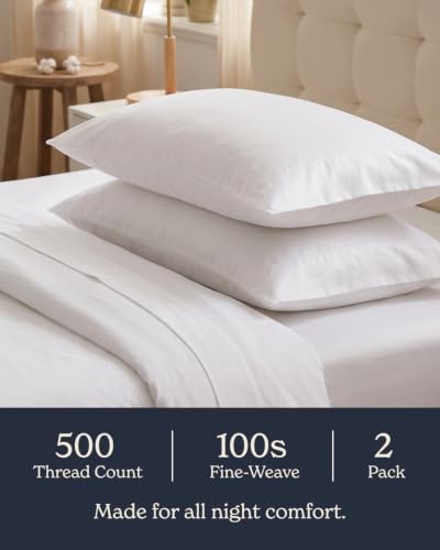 Beckham Hotel Collection Pillowcases King Size Set of 2, Cool - Product Imagery