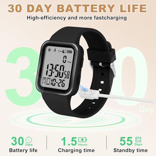 Edillas Digital Watch for Mens Womens, Fitness Tracker with EL - Product Imagery