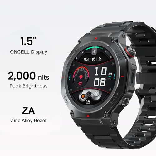 Military Smart Watch for Men Women,1.5" HD Touchscreen Rugged - Product Imagery