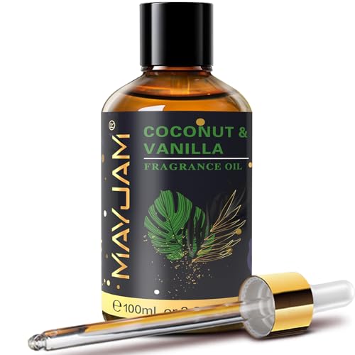 MAYJAM Coconut & Vanilla Fragrance Oil for Diffusers, - Product Imagery
