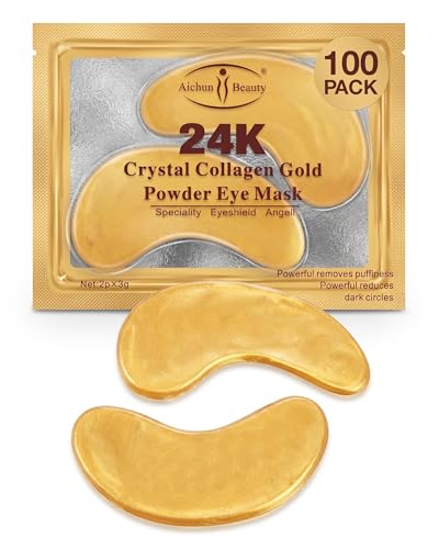 AICHUN BEAUTY 24K Gold Collagen Eye Mask Patches 100 Pack - AICHUN BEAUTY Official Imagery - 1