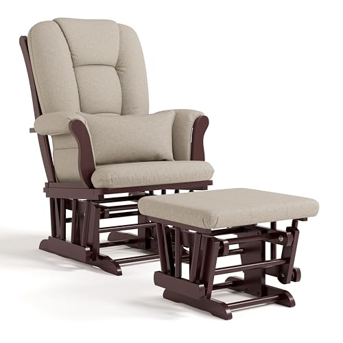 Storkcraft Tuscany Glider & Ottoman and Lumbar Pillow, - Product Imagery