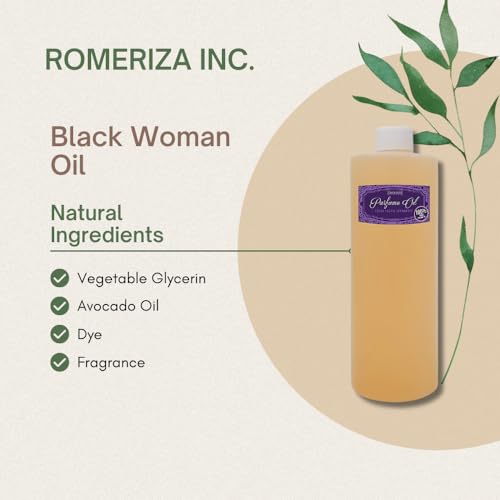 1 Fl Oz Plastic Bottle Black Woman Perfume Oil For Women - Product Imagery