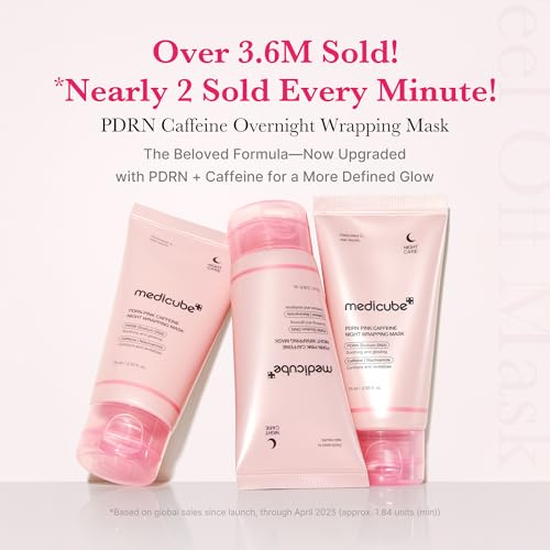 medicube Wrapping Mask PDRN Caffeine - Overnight Peel Off Facial - Product Imagery