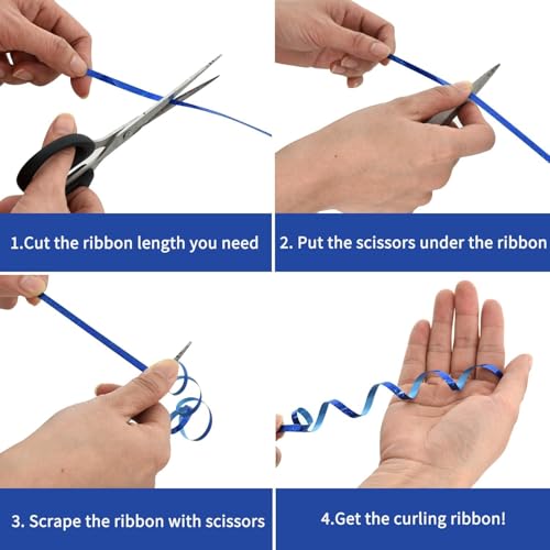 500 Yards Silver Ribbon Curling Crimped, Balloon String Shiny - Product Imagery