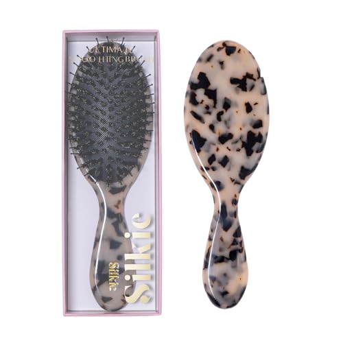 Silkie Acetate Resin Ultimate Smoothing Boar Bristle Brush Shine Detan - View 1